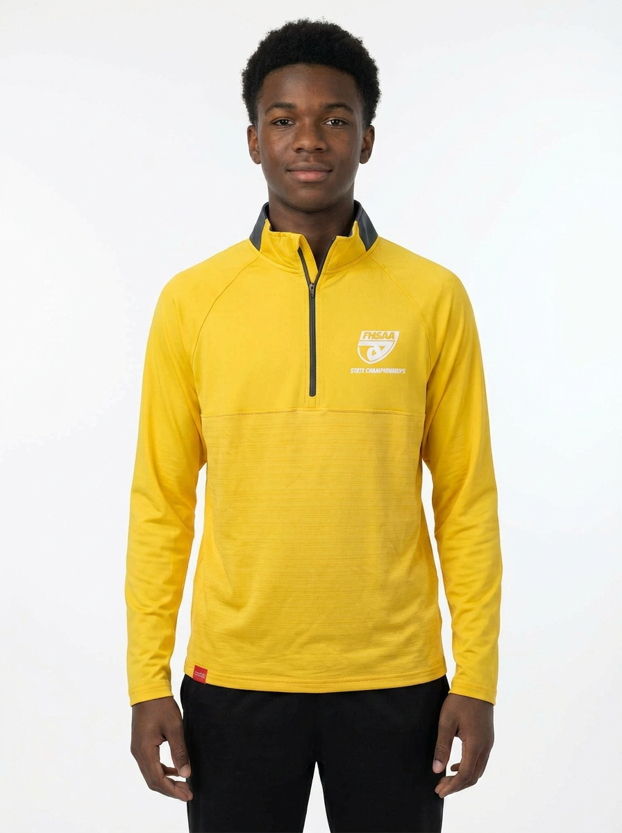 FHSAA Championship Series Yellow Performance 1/4 Zip Pullover