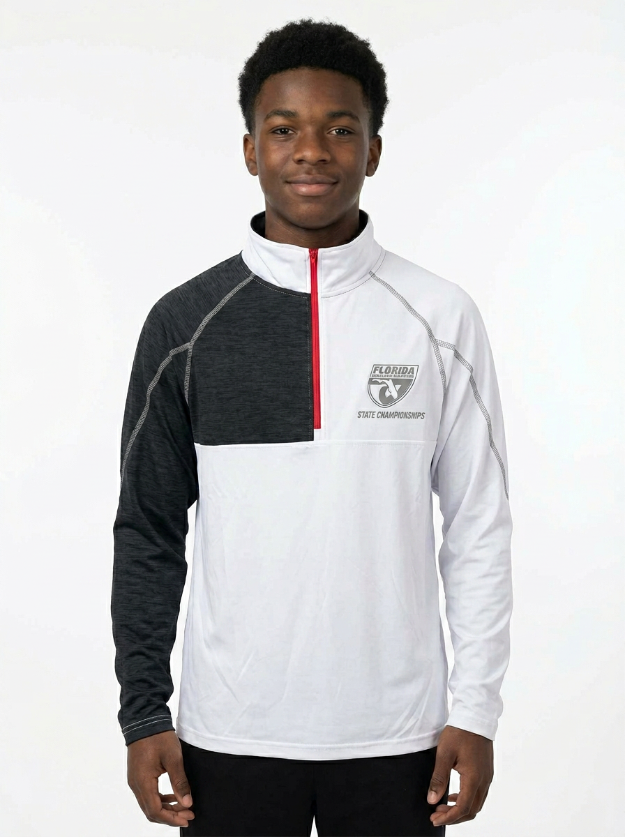 FHSAA Championship Series White Performance 1/4 Zip Pullover