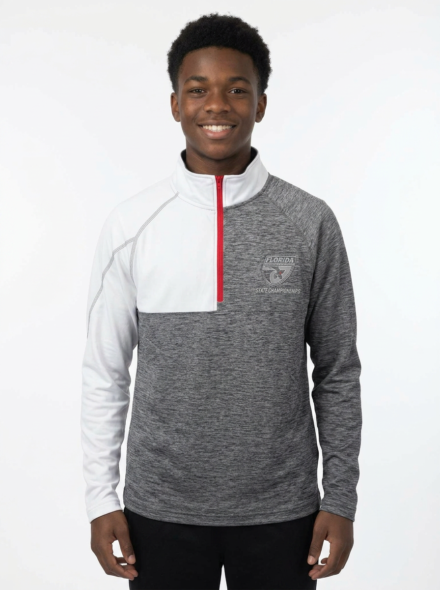 FHSAA Championship Series Grey Performance 1/4 Zip Pullover