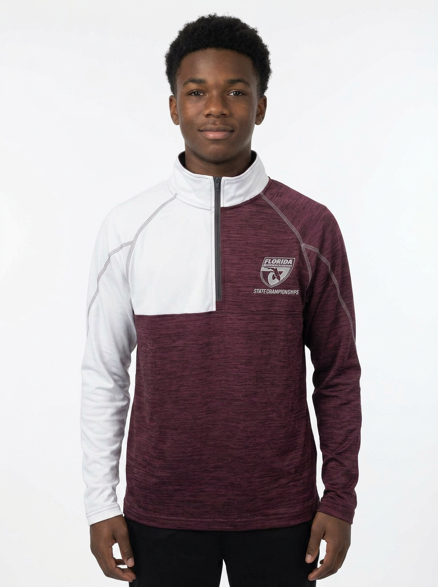FHSAA Championship Series Maroon Performance 1/4 Zip Pullover