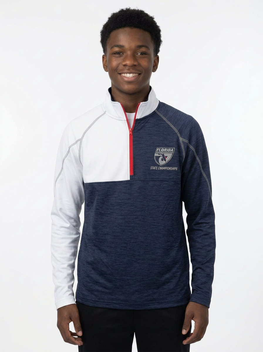 FHSAA Championship Series Navy Performance 1/4 Zip Pullover