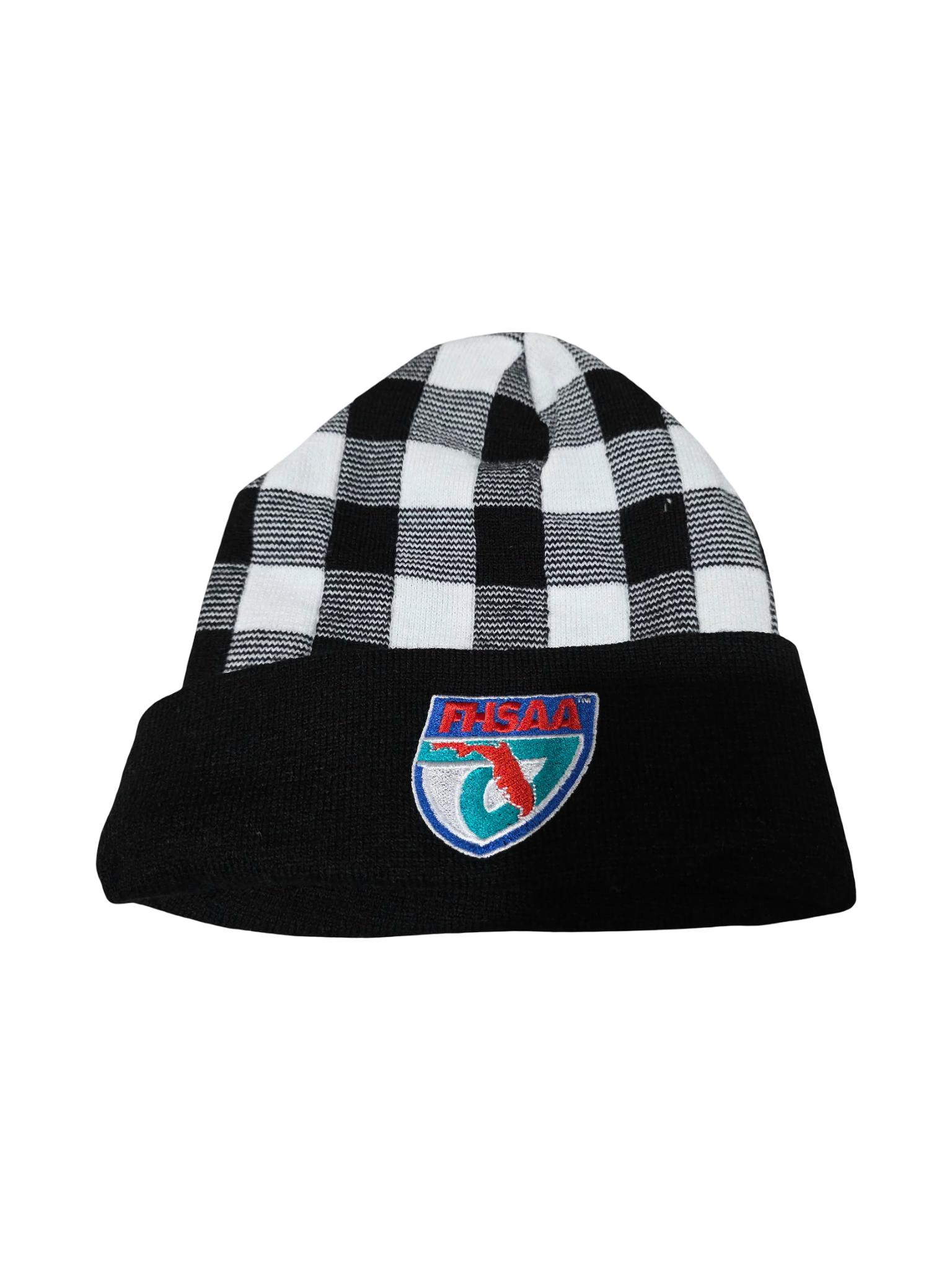 FHSAA Black & White Knit Beanie