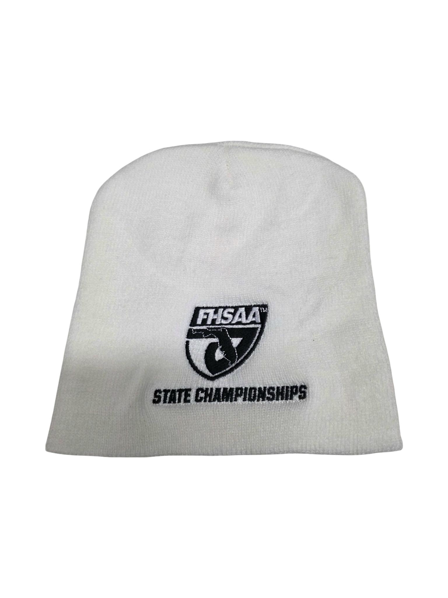 FHSAA White Knit Beanie