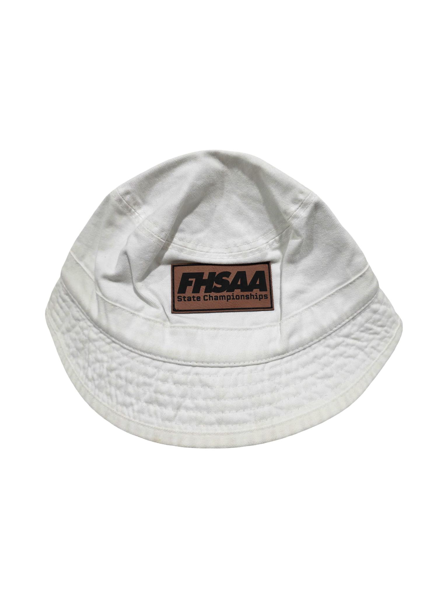 FHSAA State Championships White Bucket Hat Logo B