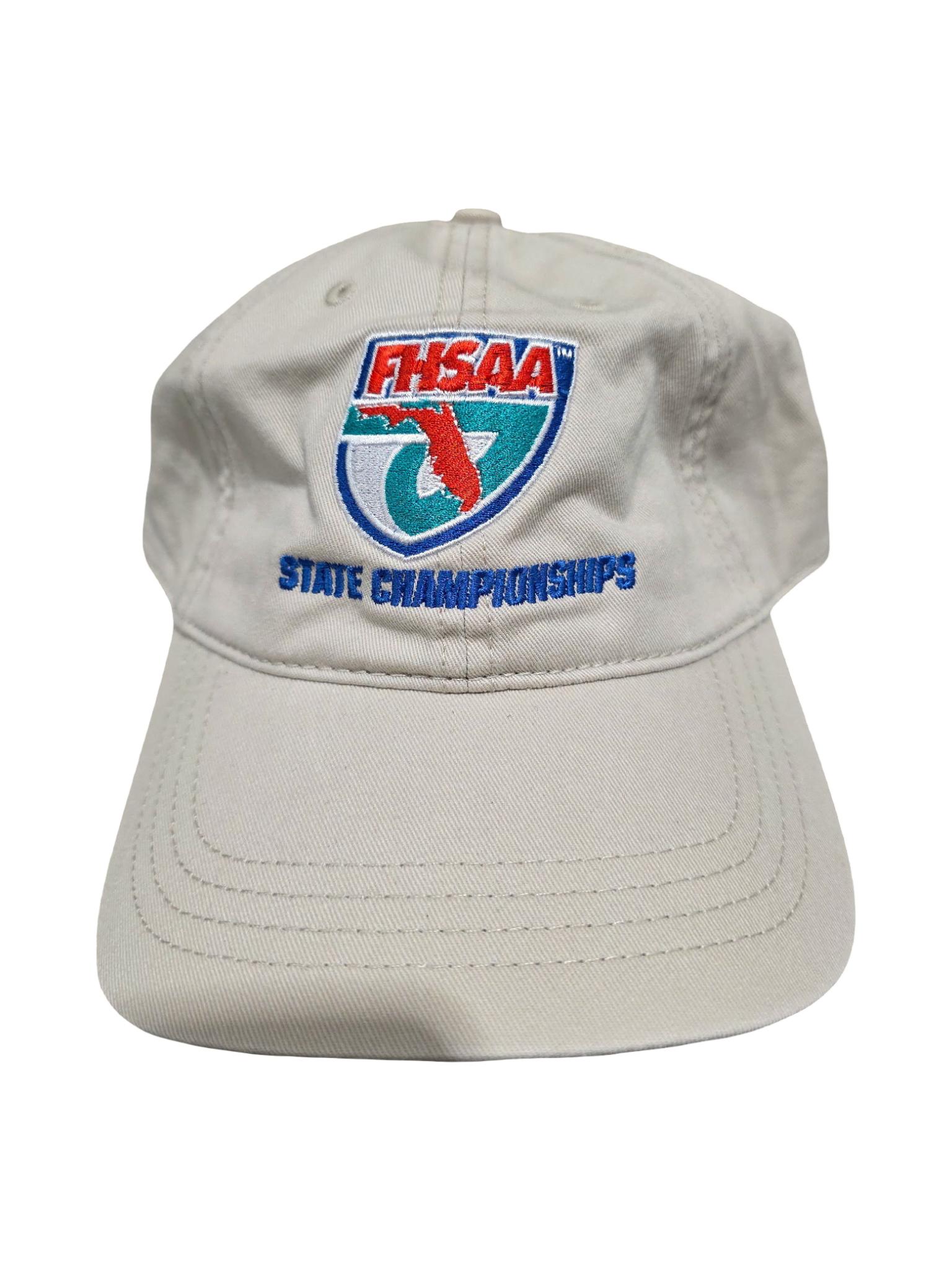 FHSAA State Championships White Adjustable Hat Logo B