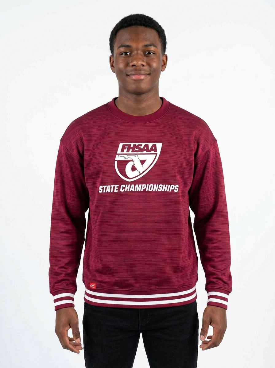 FHSAA State Championships Maroon Performance Crewneck Sweatshirt