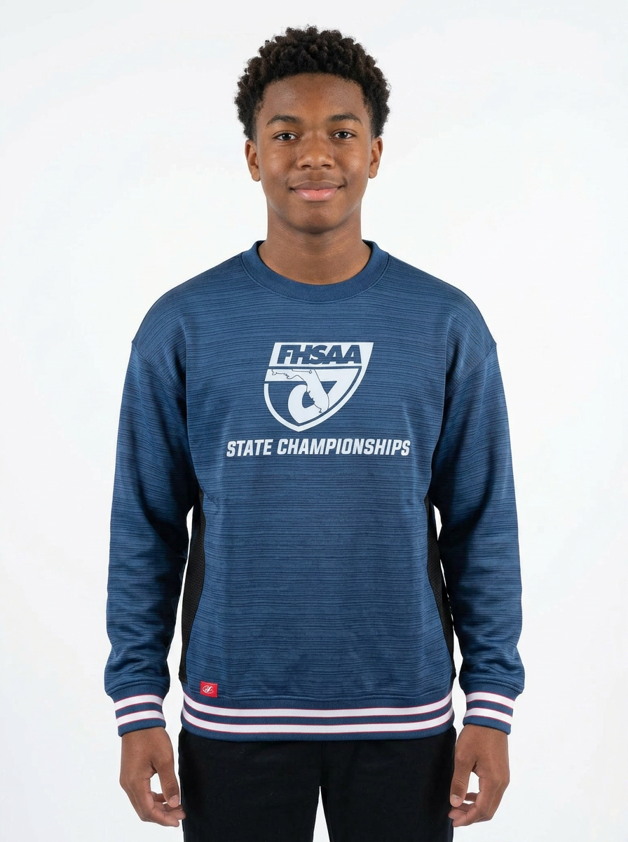 FHSAA State Championships Navy Performance Crewneck Sweatshirt