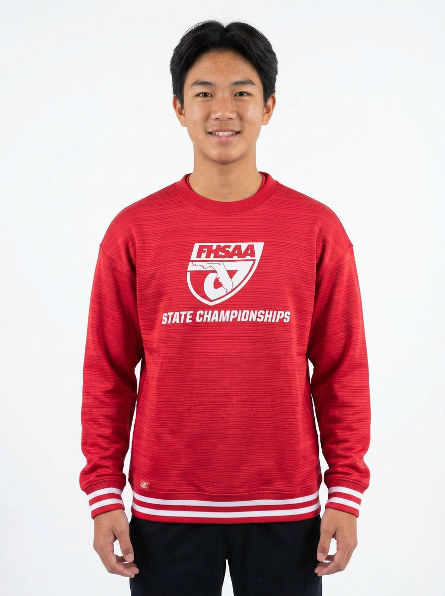 FHSAA State Championships Red Performance Crewneck Sweatshirt