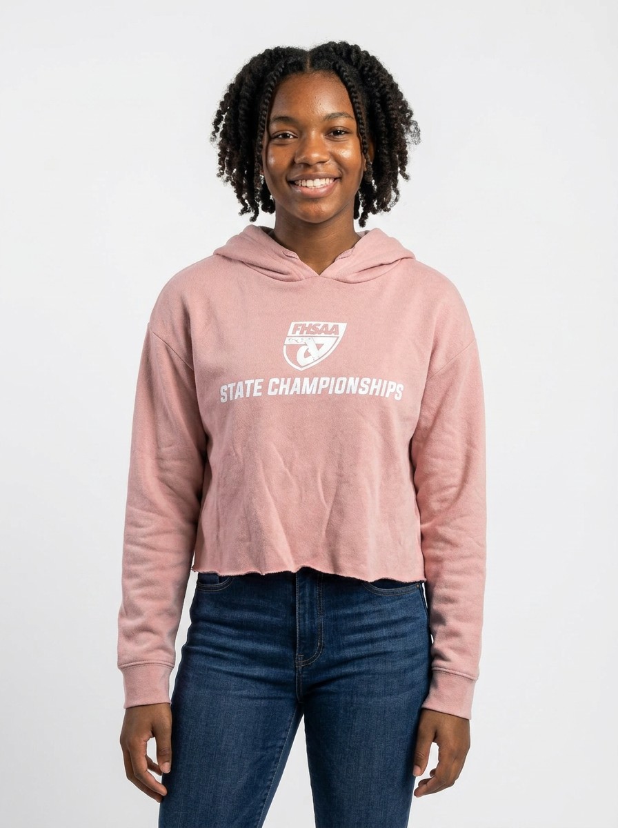 FHSAA State Championships Peach Cropped Fleece Hoodie
