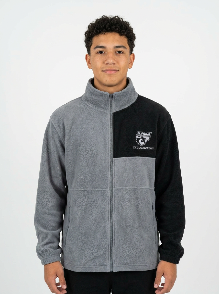 FHSAA State Championships Grey Full-Zip Fleece Jacket