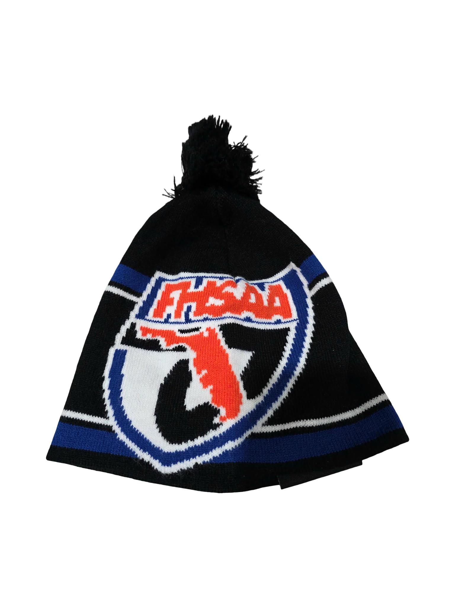 FHSAA Black & Royal Knit Pom-Pom Beanie