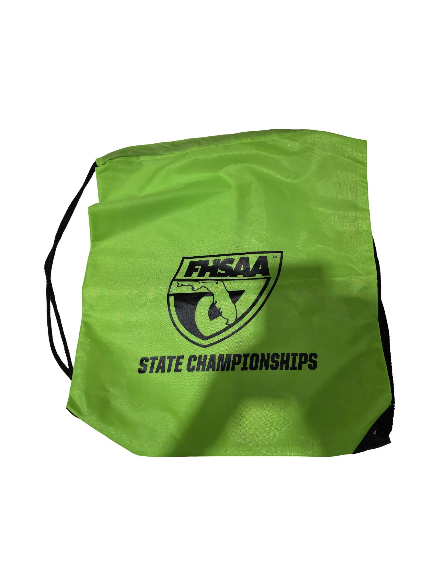 FHSAA State Championships Neon Green Cinch Sack