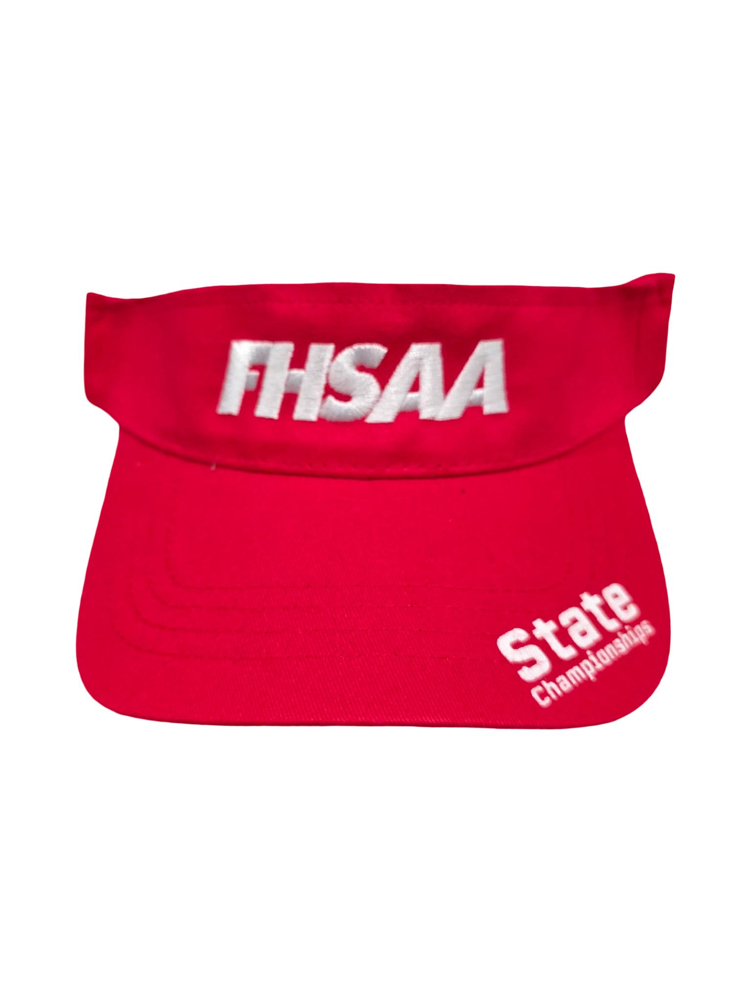 FHSAA State Championship Red Visor Logo A